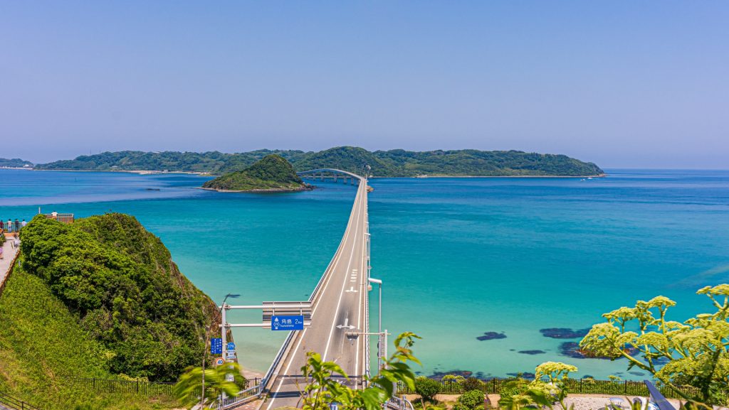 角島大橋　山口県　下関市の様子