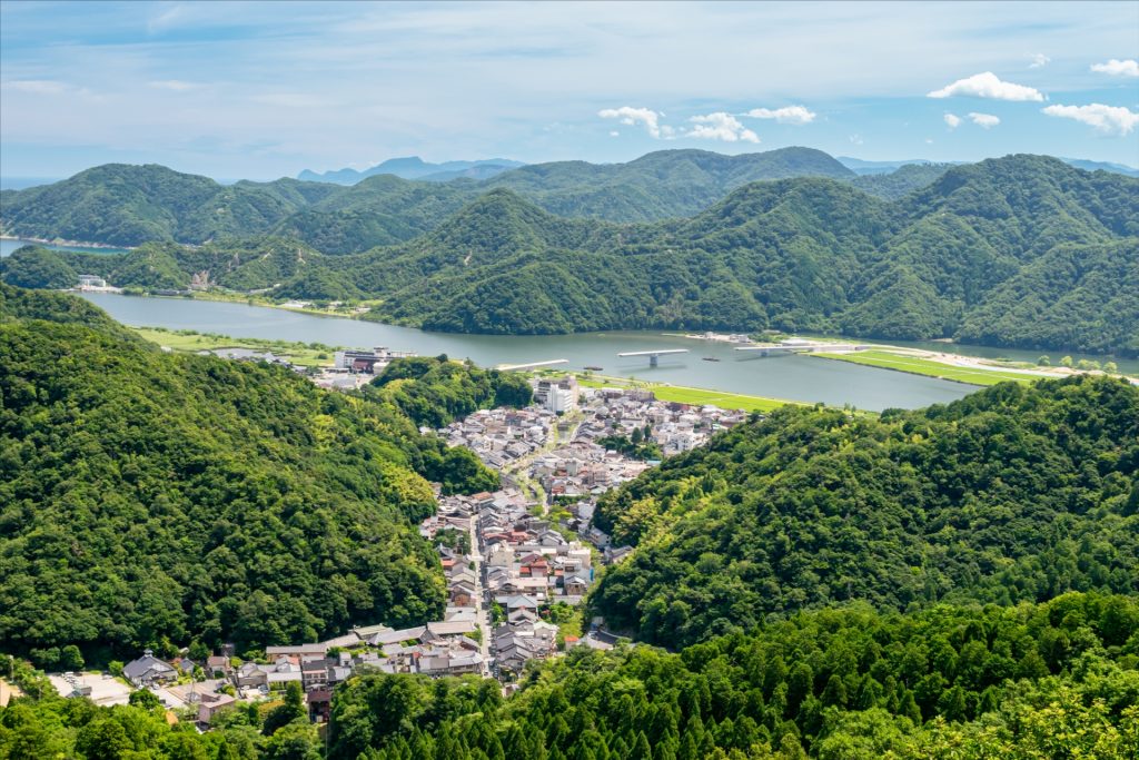 城崎温泉　大師山山頂からの眺望の様子