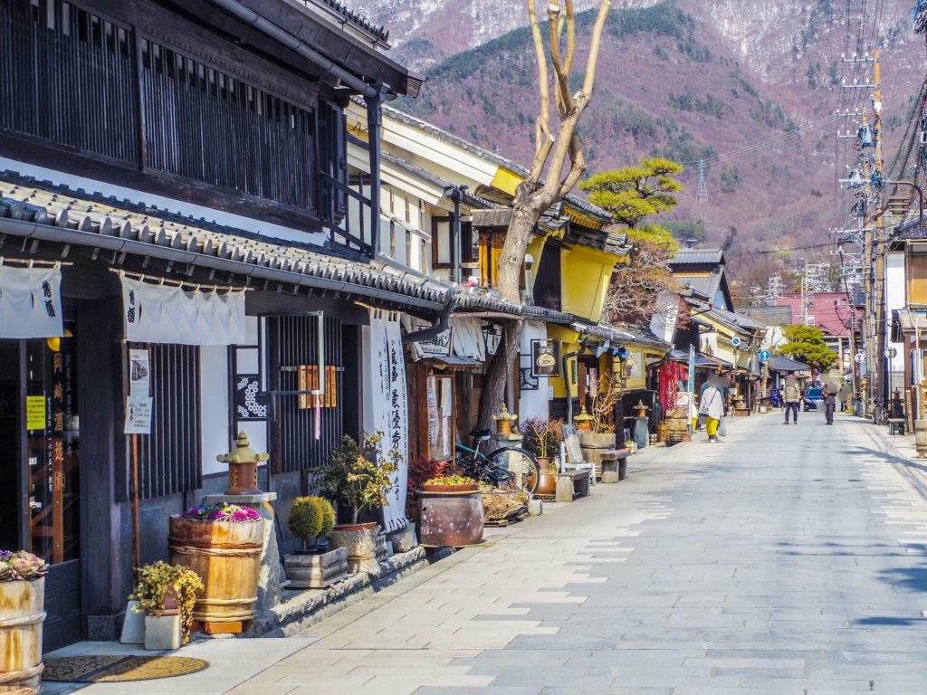 上田市・北国街道 柳町の様子