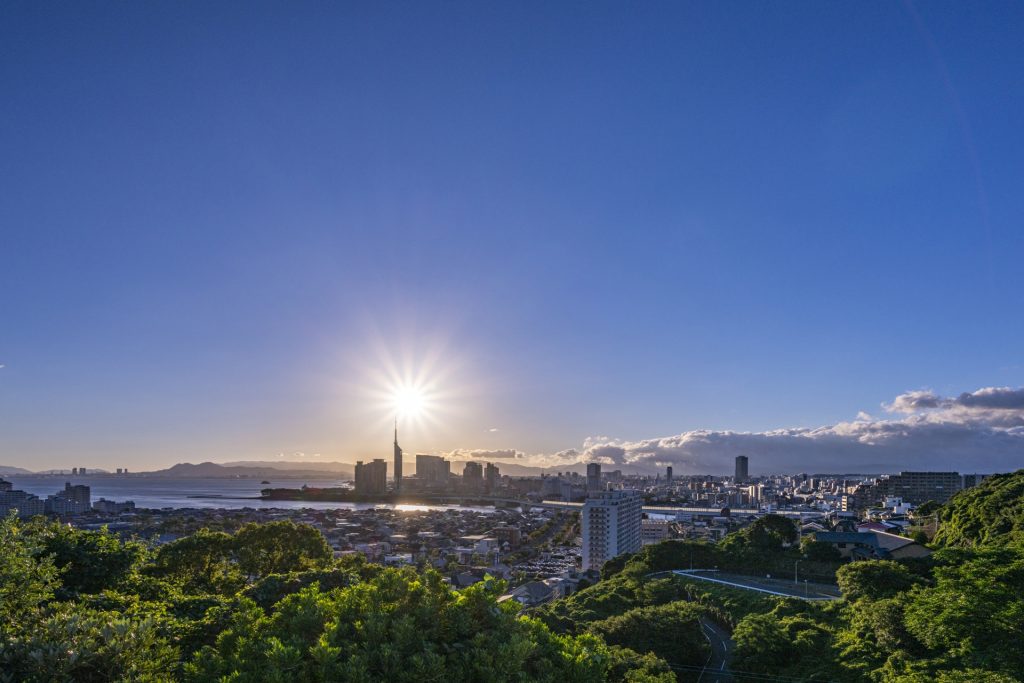 美しい福岡の都市風景　の様子