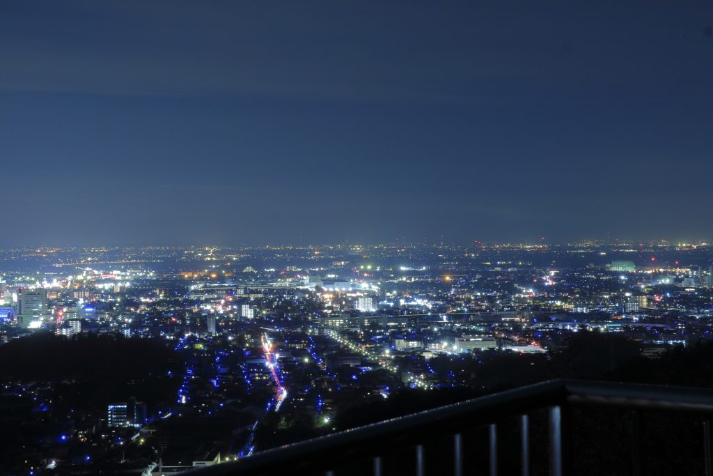 太田市金山からの夜景の様子