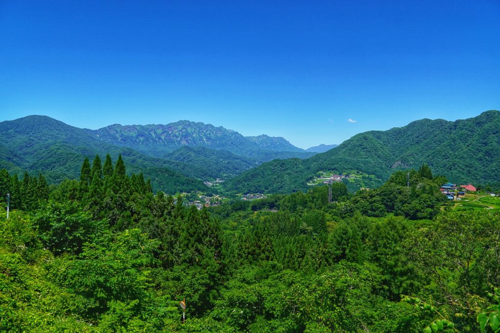 大望峠からの戸隠連山の様子